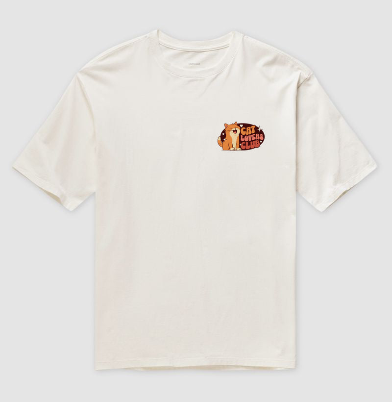 Camiseta Oversized Cat Lovers Club