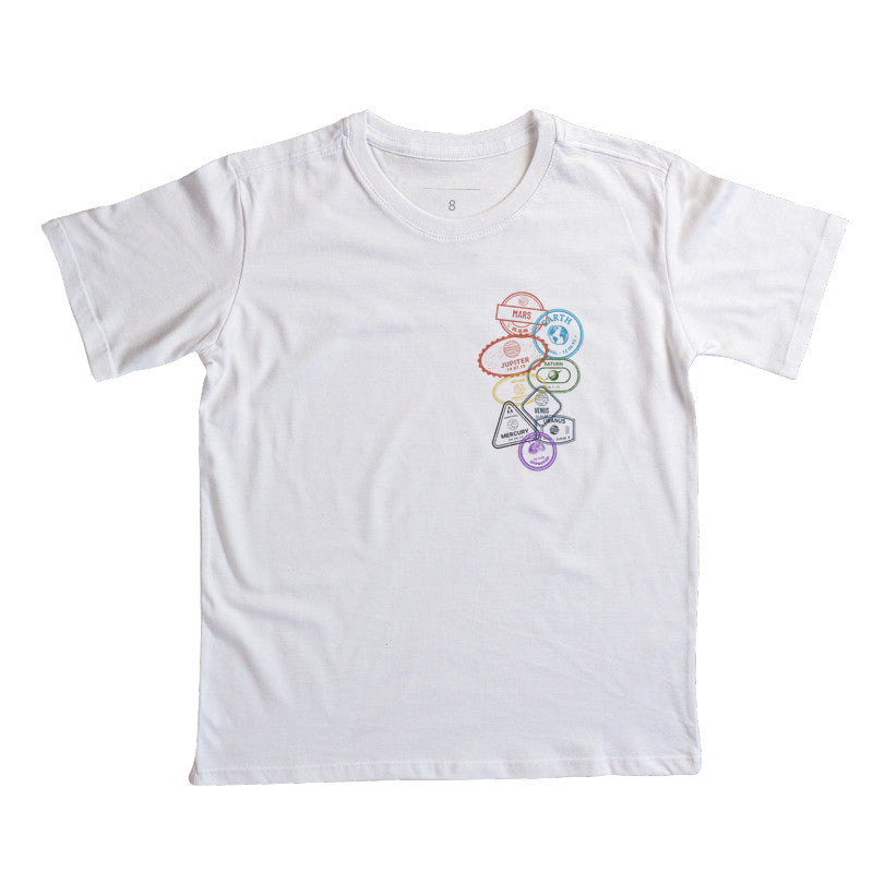 Camiseta Infantil Passaporte Interplanetário