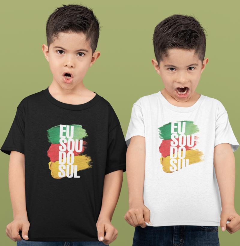Camiseta Infantil Eu sou do Sul